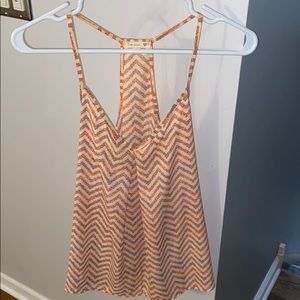 Bright Orange and Cream Tank